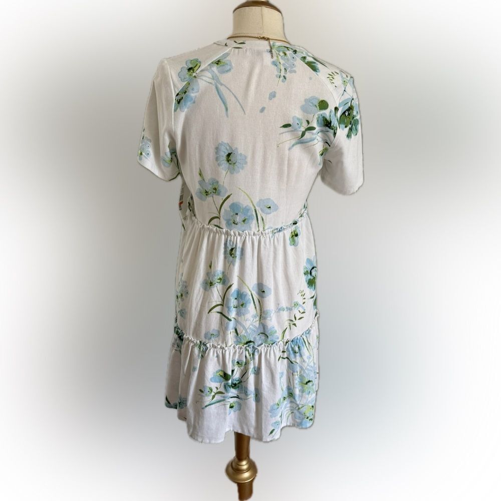 New with tags! Fever “Sky Blue Caked Linen Tier” dress! - Picture 8 of 14